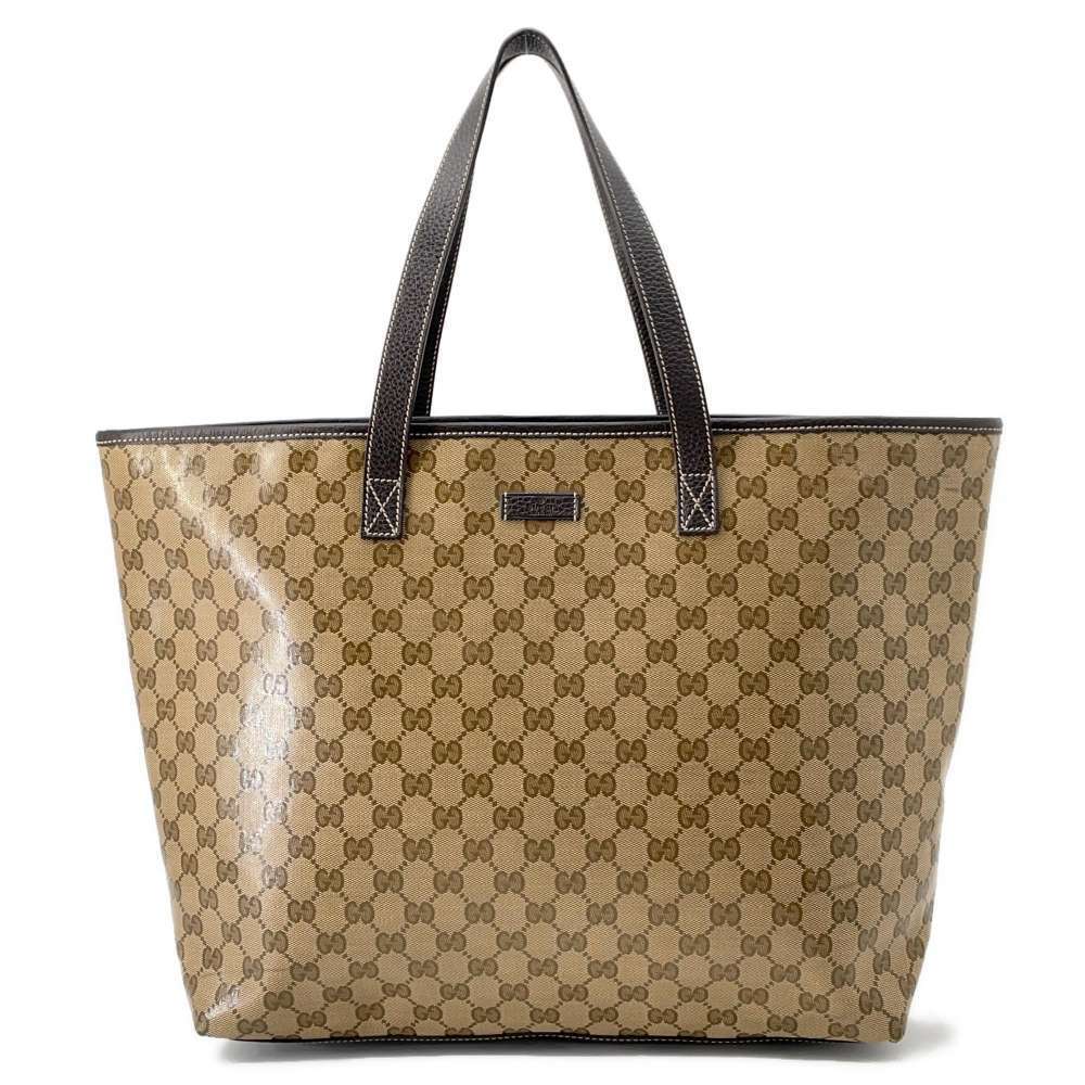 Gucci Tote Bag GG Crystal Shoulder Bag Brown